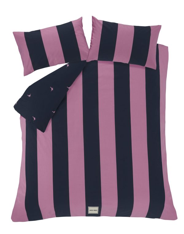 Heritage Stripe Navy Pink Cut Out