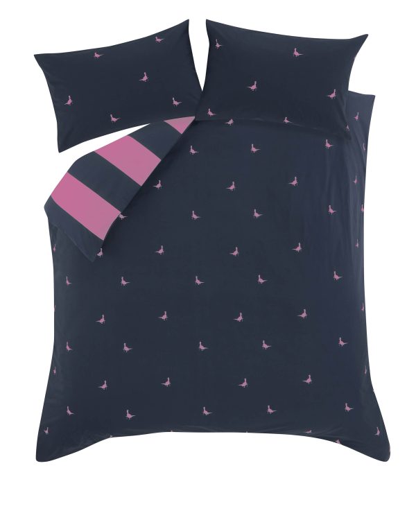 Heritage Stripe Navy Pink Reverse Cut Out