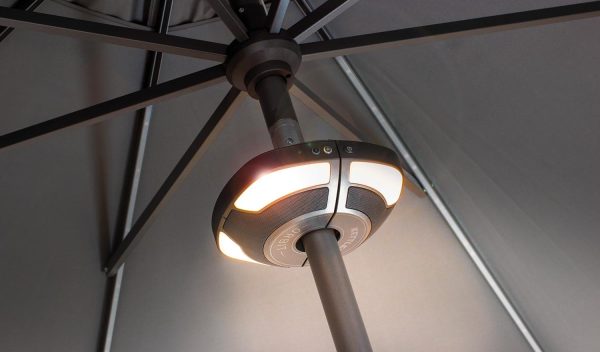 wind up parasol taupe wireless speaker led lights 2020