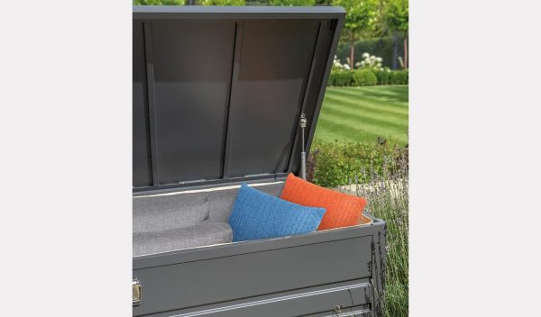 aluminium large storage box scatter cushions lifestyle
