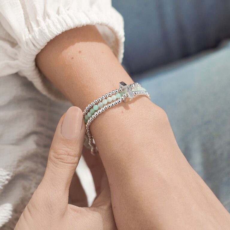 Sterling Silver Amazonite Stone Bracelet – With Love Jewellery UK