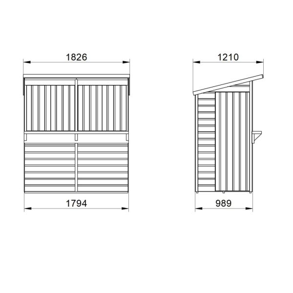 SDP63GBAR Shiplap Pent Garden Bar 6x3 16 1024x1024 1