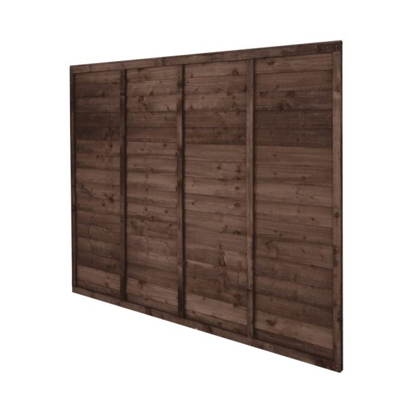 Forest - Pressure Treated Superlap Fence Panel Brown 6ft X 5ft (1.83m X ...