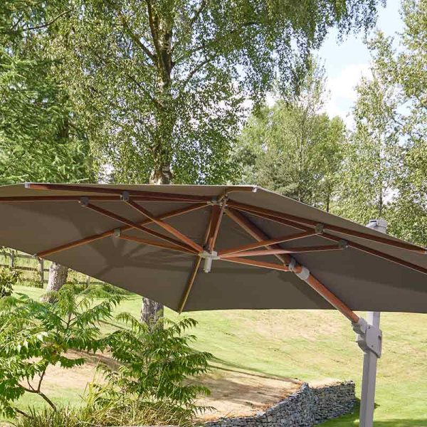 jasmine 3 x 3m cantilever parasol with taupe canopy