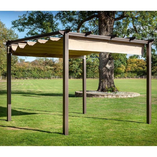 hartman roma pergola 3m x 3m replacement canopy caramel p12812 69991 image